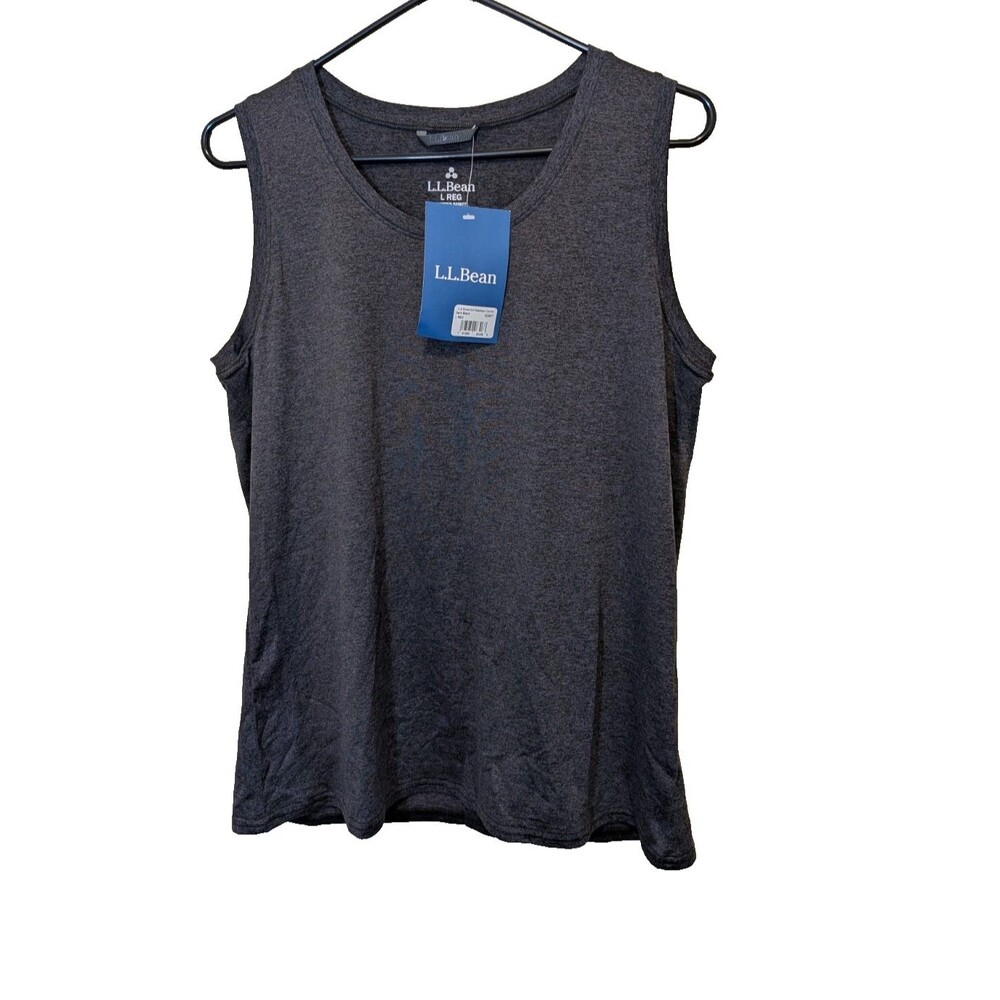 L.L. Bean Women's Tank Top Simple Soft Base Layer Black Casual Size Large